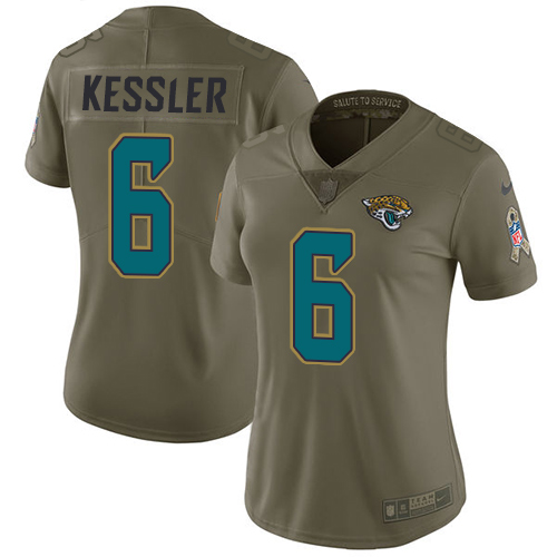 Nike Jacksonville Jaguars #6 Cody Kessler Olive Women Stitched NFL Limited 2017 Salute to Service Jersey